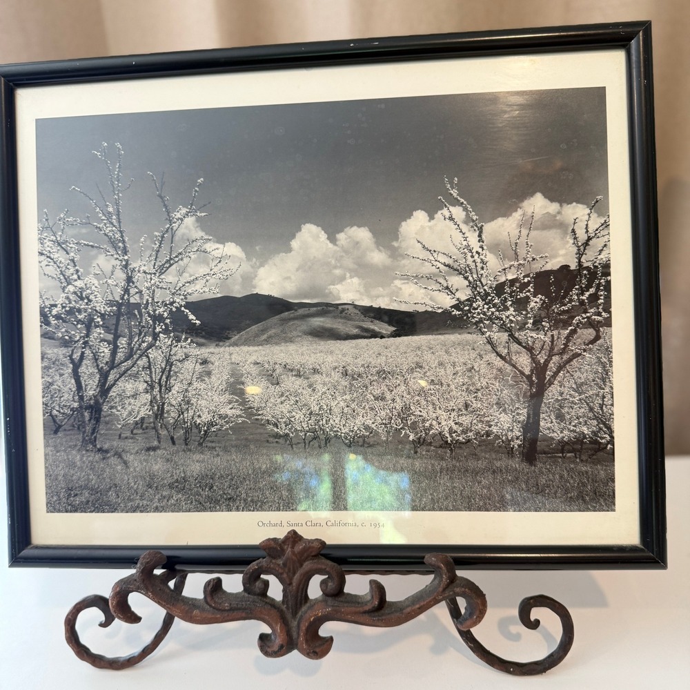 Set of 2 Framed California Landscape Prints Santa Clara 1954 Pebble Beach 1964